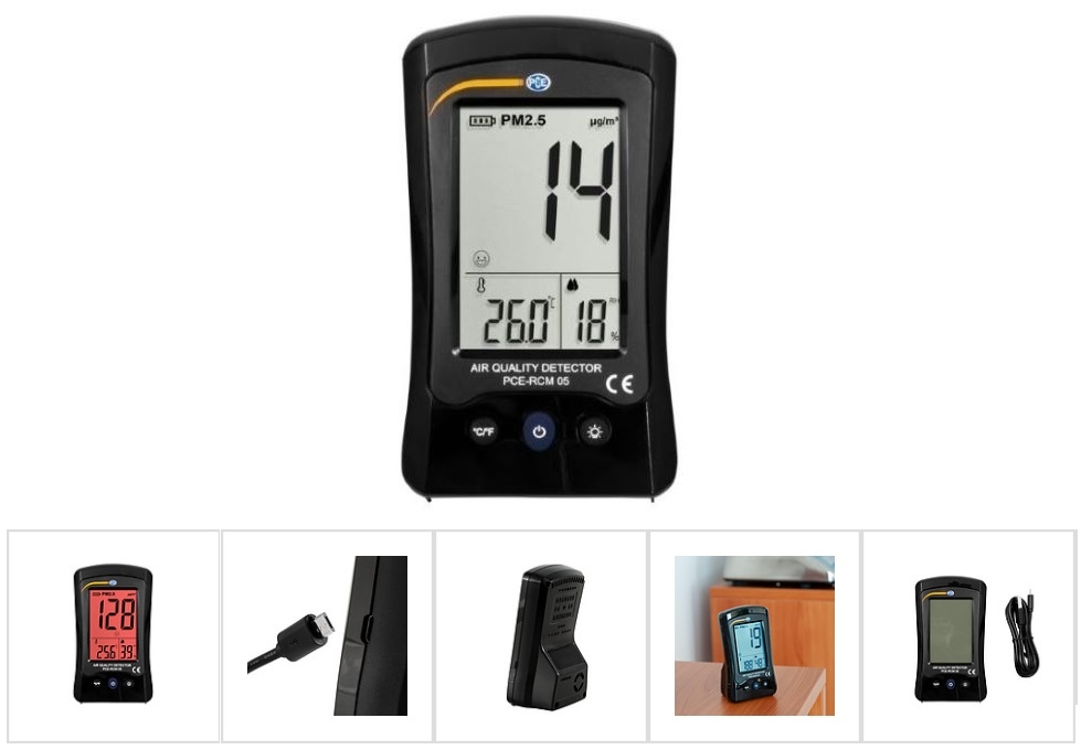 Máy đo chất lượng không khí PCE-RCM 05 (nhiệt độ, độ ẩm, đo bụi PM2.5)